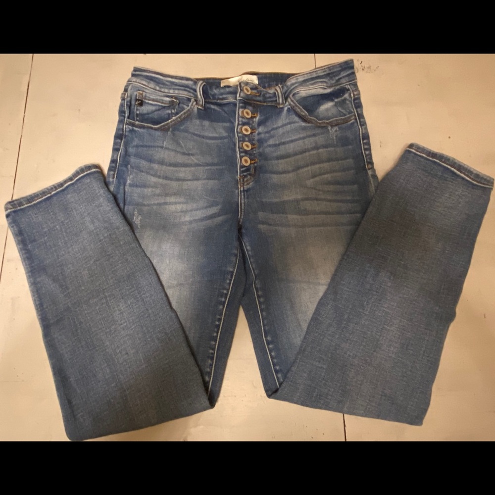 KanCan button-fly distressed jeans NWOT, 15/31